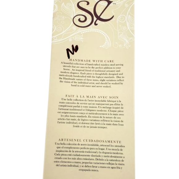 HOME ESSENTIAL 5 Piece Fancy serving Handmade Beaded ~Stainless Steel~ Open box - Picture 7 of 7